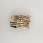 Lederarmband mit Strass & Goldakzenten